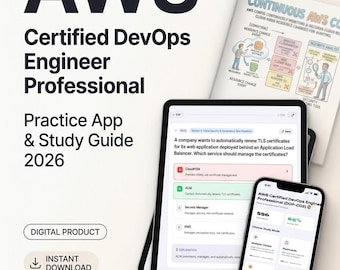 AWS Certified DevOps Engineer Professional DOP-C02 Exam Prep App | Practice Tests, Flashcards, Mock Exams, PDF Study Guide