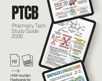 PTCB Pharmacy Tech Study Guide, Pharmacology Flashcards, Nursing Medical Students (PDF Bundle)