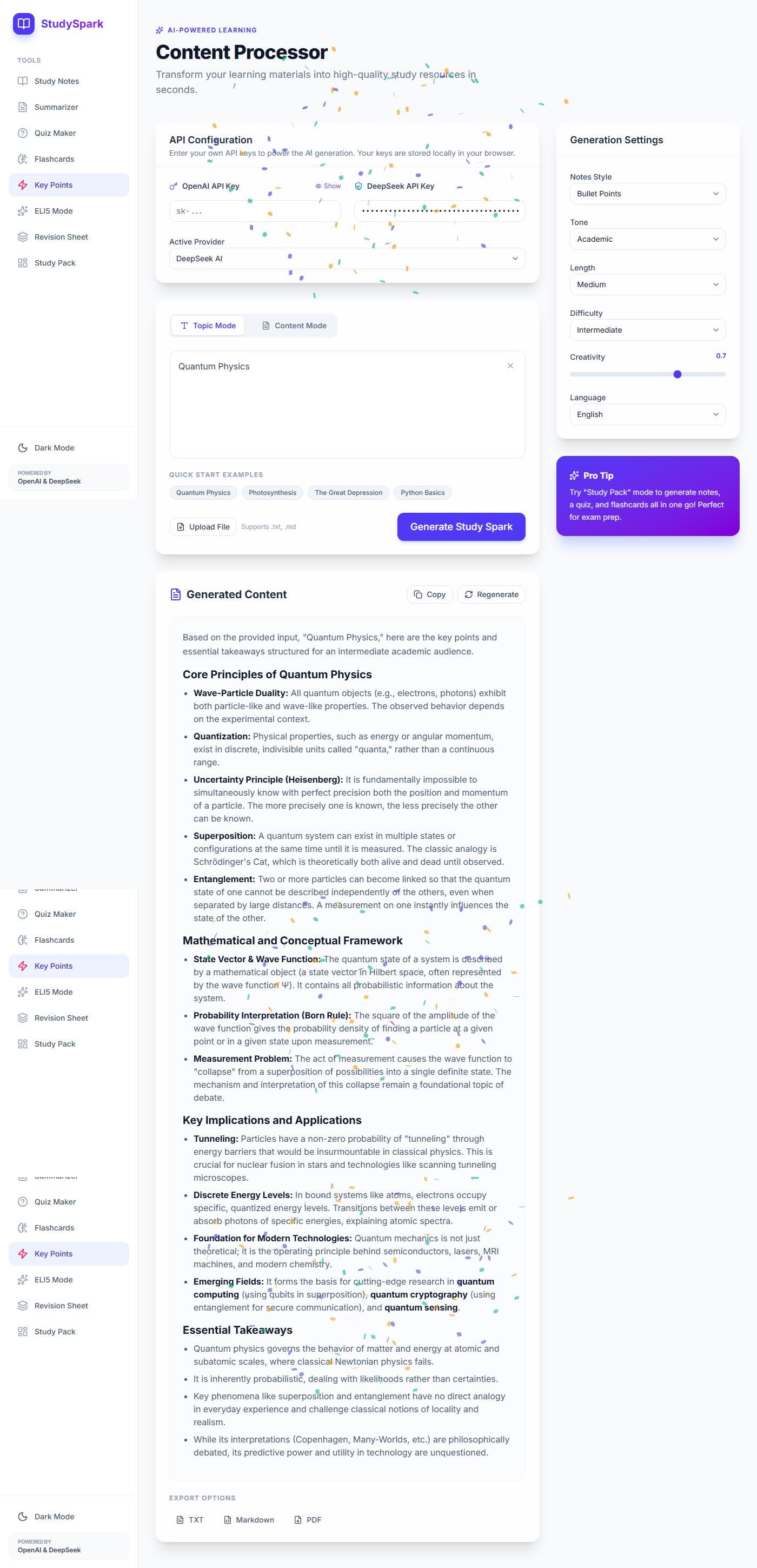 AI Study Notes Generator, Chatgpt & Deepseek Tool, Student Productivity ...