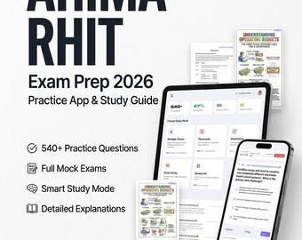AHIMA RHIT Exam Prep 2026 Practice App And Study Guide  Health Information Technician  Offline Flashcards And Q&A