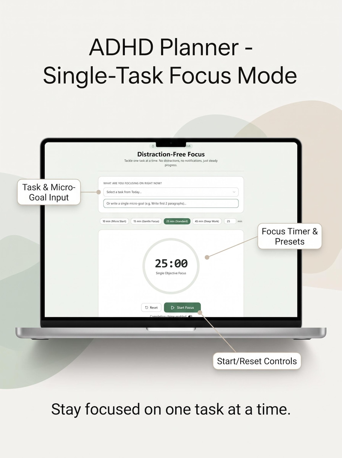 ADHD Daily Planner, Digital Focus Tool for Adults With ADHD, Printable ...