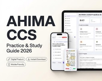 AHIMA CCS Exam Prep 2026 Practice Questions, Interactive Study App (Instant Download)