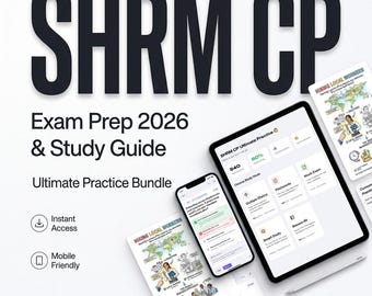 SHRM-CP Exam Prep App | Mock Exams, Flashcards, Analytics (Digital Download)