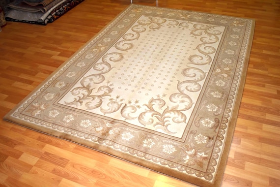 Handwoven Vintage Wool Area Rug, Tribal Oriental Design