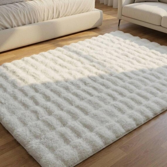 50% Off Fluffy Plush Rug 2.6x4.9 Ft Ultra Soft Faux Fur Area Rug, Luxury Shaggy Carpet, Cozy Bedroom Living Room, Free Shipping USA 4–6 Days