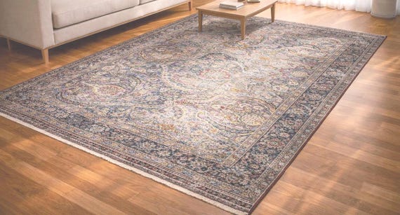 Turkish Area Rug 6x9 5x7 4x6 Runner, Modern Traditional Carpet, Vintage Oriental Style Rug, Living Room Decor, Persian Style Rug