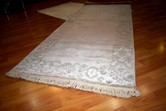 Handwoven Indian Cotton Rug, Boho Flatweave Carpet (2.95 x 4.92 ft.)