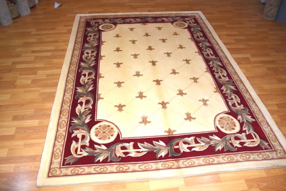Handmade Vintage Turkish Wool Rug, Traditional Anatolian Design