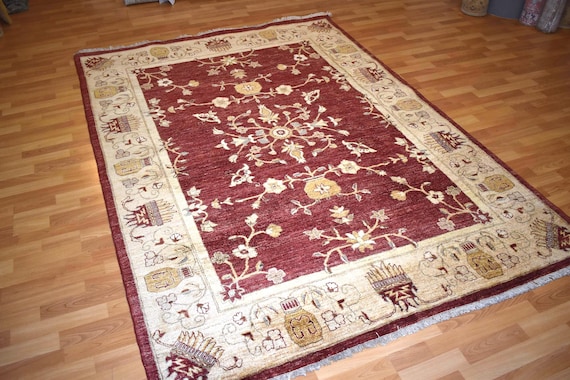 Handmade Vintage Turkish Wool Rug, Anatolian Kilim Style, 5.57 x 7.87 ft