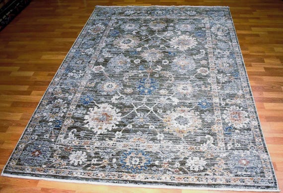 Vintage Turkish Oushak Area Rug Traditional Oriental Carpet for Living Room Bedroom, Distressed Oushak Style Rug Neutral Decor 6.56x9.51