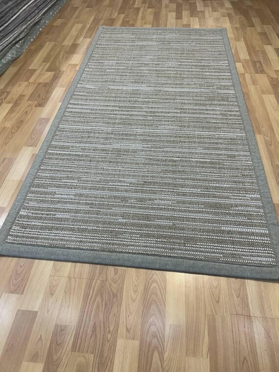 Polyester Turkish Runner Rug, Modern Hallway Floor Decor (3.28 x 6.56 ft