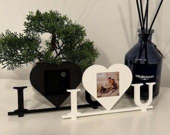 I Love You Photo Frame STL – 3D Printable Magnetic Desk Decor (50x50mm) (Digital Product)