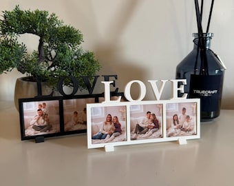 LOVE Photo Frame STL, 3 Magnetic Picture Holder, 3D Printable Romantic Decor, Digital Download