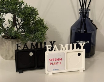 3D Printable Family Photo Frame STL – Magnetic 51x51mm Picture Holder (Digital Product)