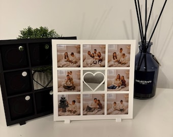 Heart Photo Collage Frame STL, Magnetic Picture Display (Digital Download)