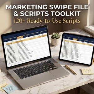 Plantillas de marketing para pequeñas empresas, guiones de correo electrónico, textos para redes sociales, ejemplos de textos de ventas, calendario de contenido, kit de herramientas para emprendedores.