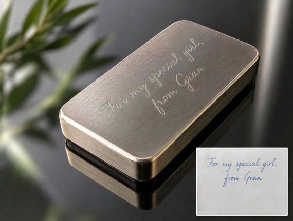 Sentimental Handwriting Solid Brass Plaque Gift Idea for Gran Child Sympathy Gift Memorial Theme For Lounge Plaque For Alter Deceased Family