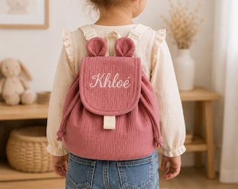 Mochila personalizada | Mochila de bebé bordada con nombre | Bolso para guardería/preescolar | Regalo para baby shower | Bolso infantil personalizado