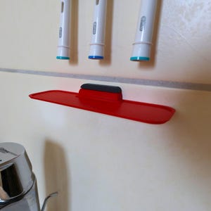 Magnetische Abtropfschale für Zahnbürstenhalter | Abnehmbar und Waschbar | Wandhalter zum Kleben | Farben kombinierbar | Kinder & Familie