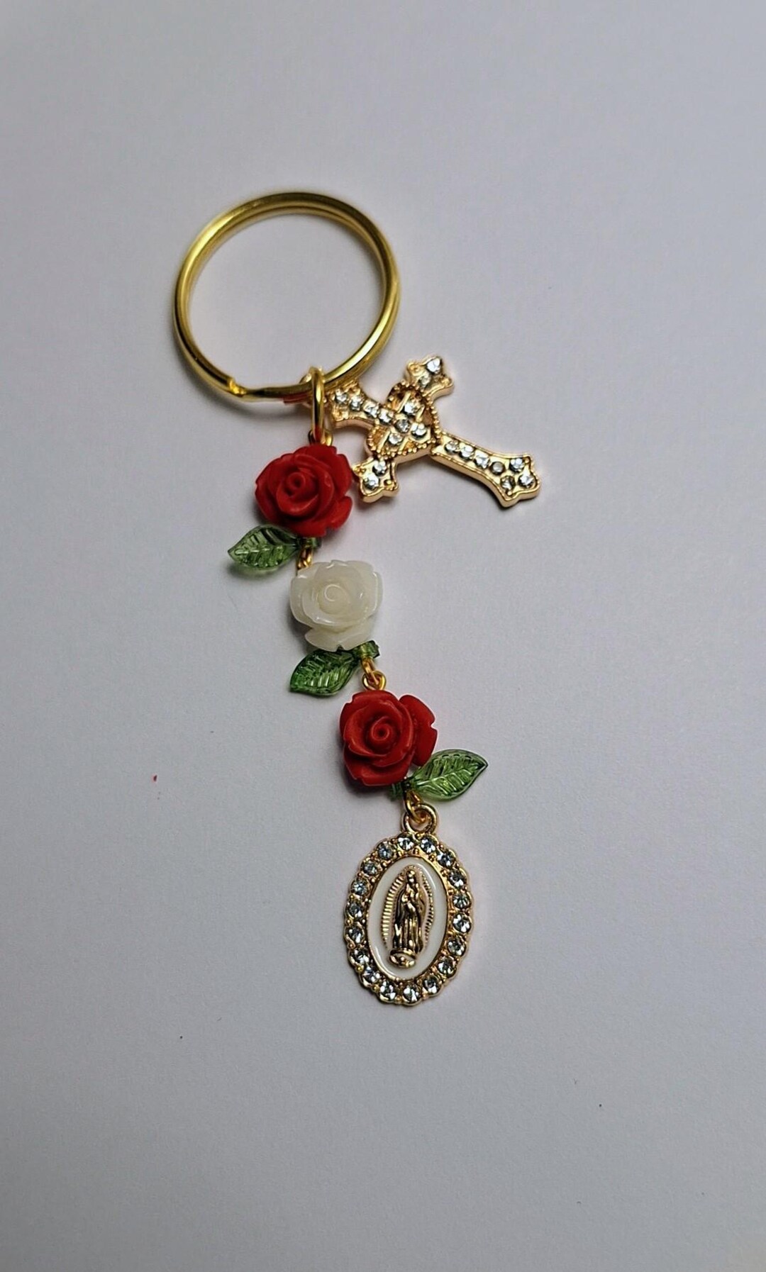 Blessed Virgin Mary Trinity Keychain - Etsy