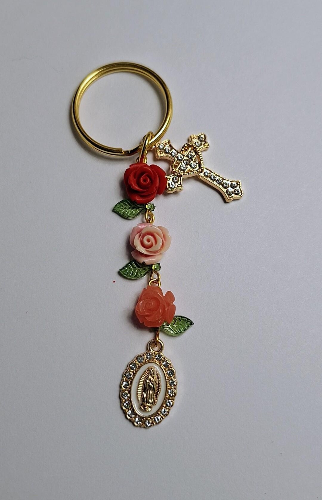Blessed Virgin Mary Trinity Keychain - Etsy