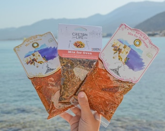 Griechisches Fleischgewürz-Set, Grillgewürz, Gyrosgewürz, Ofengewürz, Grillzubehör, Geschenke für Papa, Grillgeschenk