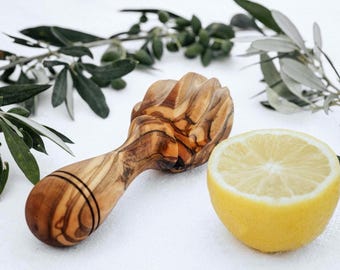 Olijfhout citrus ruimer, handmatige sapcentrifuge, bar kar decor, bargerei, houten citroenpers, citruspers, keukencadeau, limoenpers, thuisbar