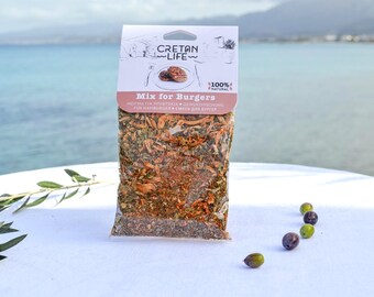 Assaisonnement grec pour hamburgers et boulettes de viande, cadeau pour grillades, assaisonnement pour hamburgers, mélange d'épices, cadeau pour gourmets, accessoires de barbecue, cadeau de cuisine