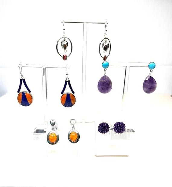 Jay King Sterling Silver and Semi Precious Gemstone Earrings