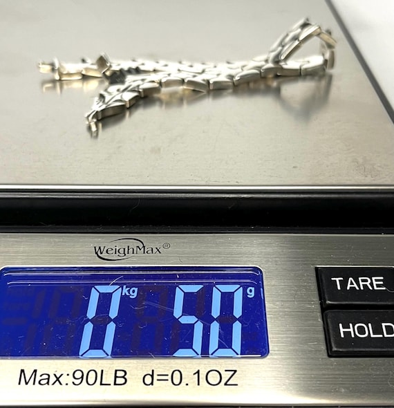 Solid Mexican 925 Silver Hinged Snake Necklace Br… - image 15