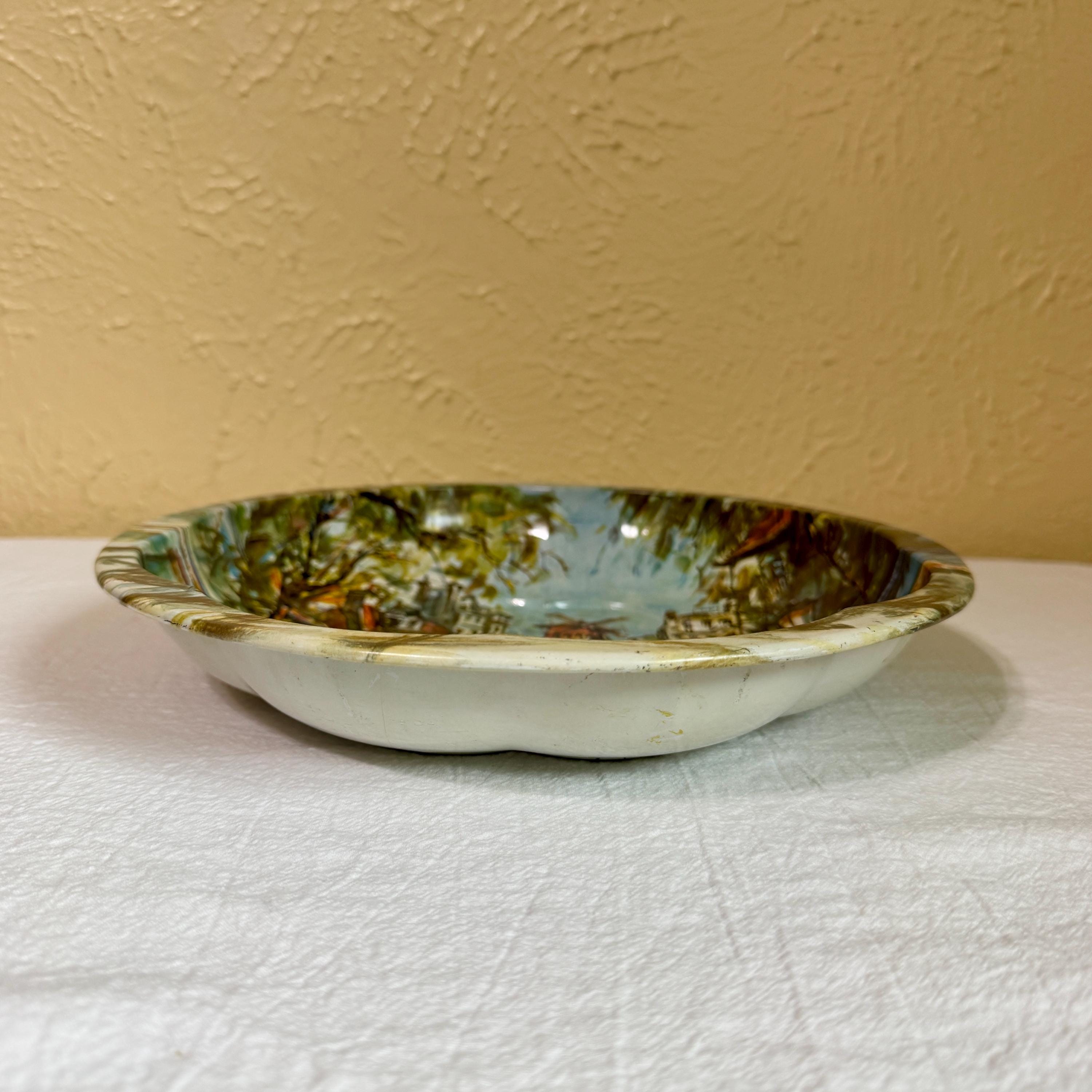 Tin Bowl Decatur Vintage Daher Tin Bowl, Impressionist Paris Street Scene, Cafes and the ...