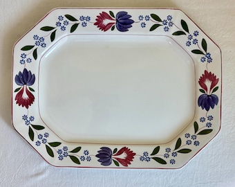 Vintage Adams Old Colonial Ironstone Platter, English Staffordshire Micratex Serving Tray