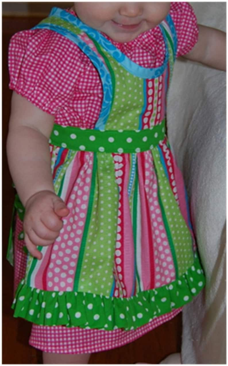 Nana's Retro Pinafore Apron Jumper PDF Pattern Sizes 6mths to 8yrs image 3