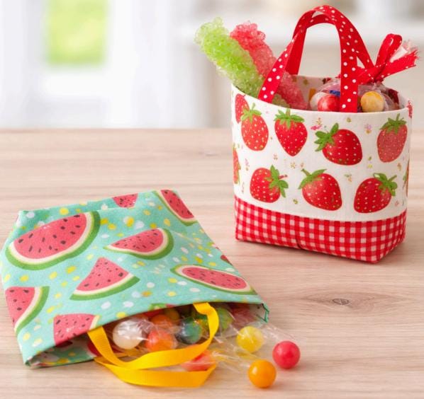 Mini Tote Bag Sewing Pattern | Fat Quarter Friendly Gift Bag (PDF Guide ...
