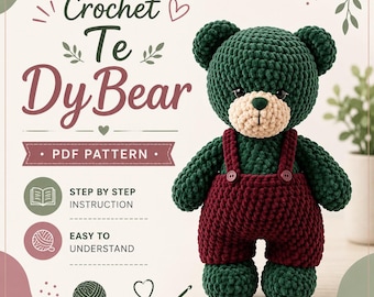 Amigurumi Teddy Crochet Pattern | Marty Bear with Pajamas (PDF Pattern)