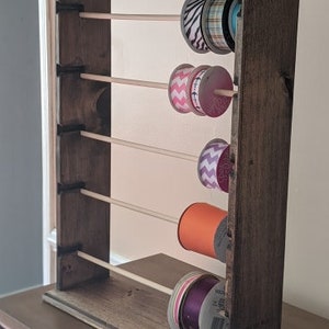 Ribbon Spool rack organizer for 4-5&#39;&#39; spools(WALNUT Stain)FREE SHIPPING