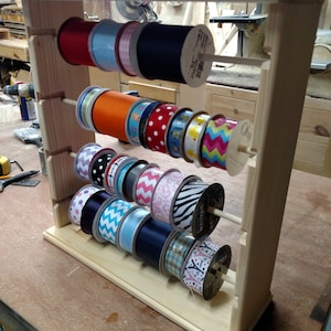 Ribbon Spool Rack Organizer for 4'' Spools (natural)free Shipping - Etsy
