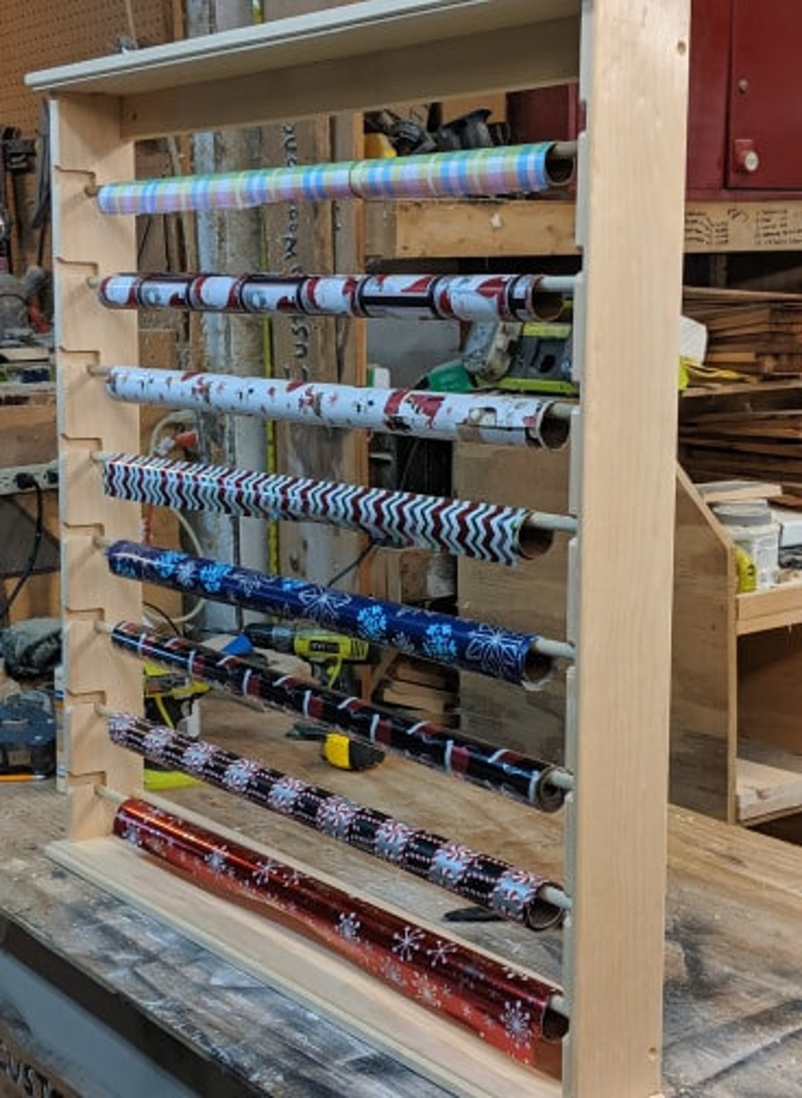 Wrapping Paper Rack FREE SHIPPING Wall hanging Etsy