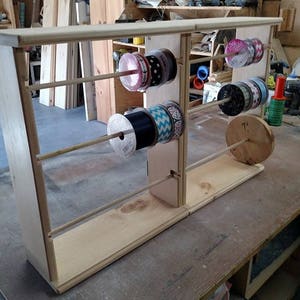 Double Ribbon Rack for 4-5 and 7 inch spools FREE SHIPPING