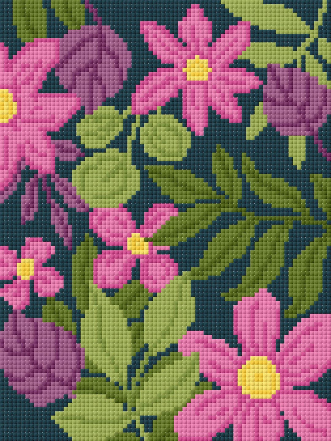 Floral Needlepoint Pattern | Modern Botanical Design, 6x8 (PDF Pattern ...