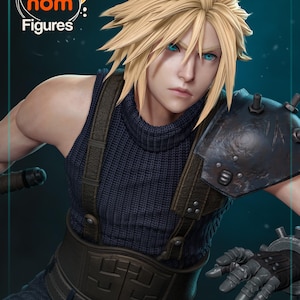 Cloud Strife Resin Statue – Final Fantasy VII Fan Art Collectible Display Piece