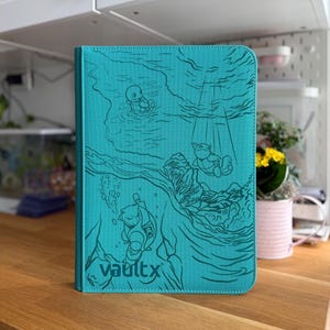 Laser Engraved Vault X Pokémon Binder | Scarlet & Violet 151 | Squirtle Wartortle Blastoise Evolution Line Design