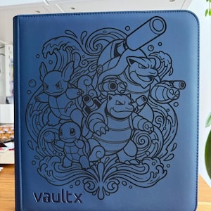 Laser Engraved Vault X Pokémon Binder | Blastoise Master Set