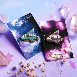 tiny rocket ship pin | ENAMEL PIN | original art pin, rocket ship enamel pin, space ship hard enamel, space explorer gift, space lover gift