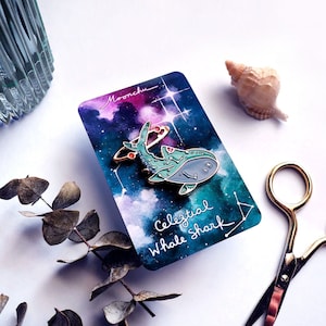 celestial whale shark pin | ENAMEL PIN | cosmic animal enamel pin, galaxy animal pin, whale shark pin, ocean pin, space animal pin