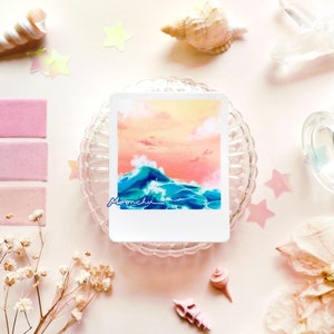 orange crush snapshot die cut vinyl sticker | STICKER | summer vacation sticker, summer break, original art sticker, photo decal, ocean art