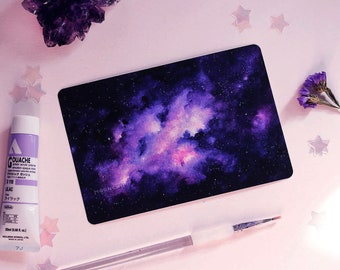 violet nebula | WATERCOLOUR ART PRINT | dreamy art, galaxy nebula wall decor art print, watercolor painting, celestial art, night sky print