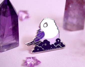 lullaby bird | ENAMEL PIN | celestial enamel pin, galaxy bird pin, cloud enamel pin, dreamy pastel enamel pin, magical pin