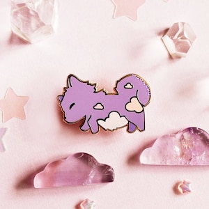 sleepy puppy pin | ENAMEL PIN | cute puppy enamel pin, dog enamel pin, pastel hard enamel pin, cute animal pin art, wish i had a samoyed