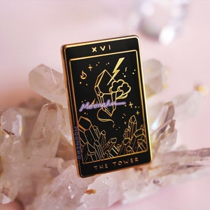 moonchu nebulous tarot series part II. ENAMEL PIN moonchu original art, tarot card enamel pin, magical pin, gothic occult enamel pin image 7